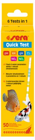 Тест Sera QUICK TEST 5-in-1 на 5 параметров воды, 50 полосок