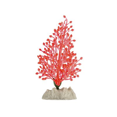 Растение пластиковое GLOFISH флуоресцентное оранжевое, 13 см