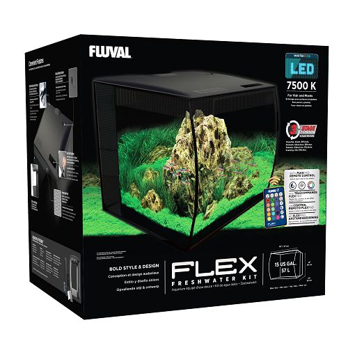 Аквариум Fluval Flex изогнутое стекло, 390х390х415 мм, 57 л