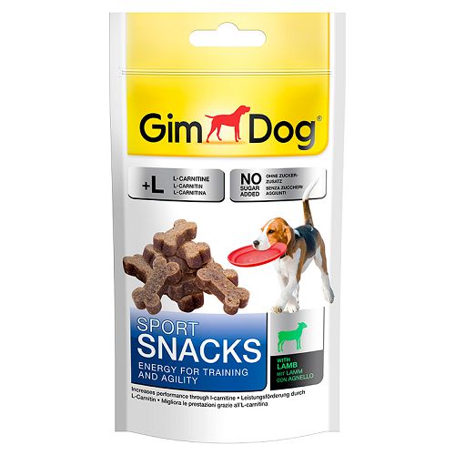 Лакомство Gimdog "Sportsnacks" дрессировочное для собак, ягненок, 60 г