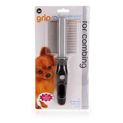Расческа J.W. Grip Soft Dog Double Sided Comb двухсторонняя для собак, частые и редкие зубья
