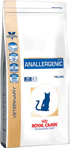 Диета Royal Canin VET ANALLERGENIC для кошек при пищевой аллергии с ярко выраженной гиперчувствительностью
