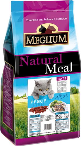 Корм MEGLIUM ADULT для кошек с чувствительным пищеварением, рыба