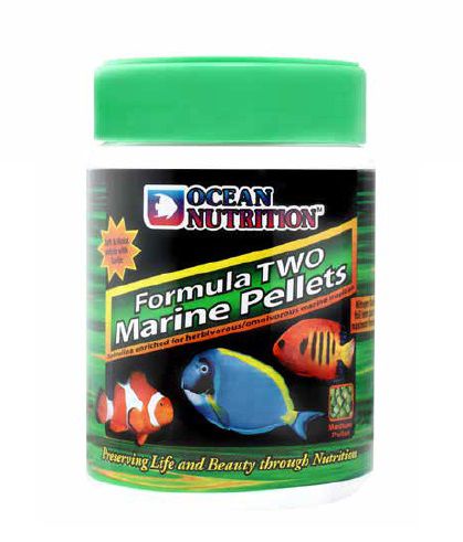 Корм Ocean Nutrition Formula 2 Marine Pellet Medium для травоядных рыб рыб, гранулы 3,1 мм, 200 г