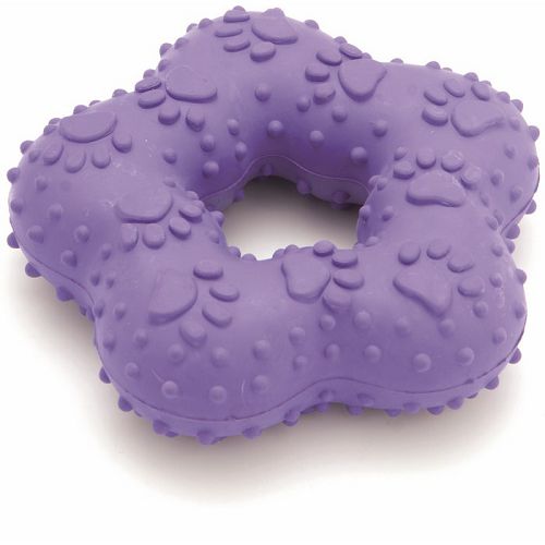 COMFY GRIZZLY звезда фиолетовая для собак, литая резина, 10 см