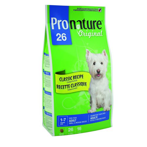 Корм Pronature 26 для собак мелких и средних пород, цыпленок