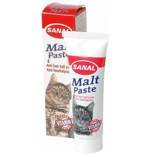 SANAL для кошек Malt-Paste Паста для вывода шерсти + Вит. Е