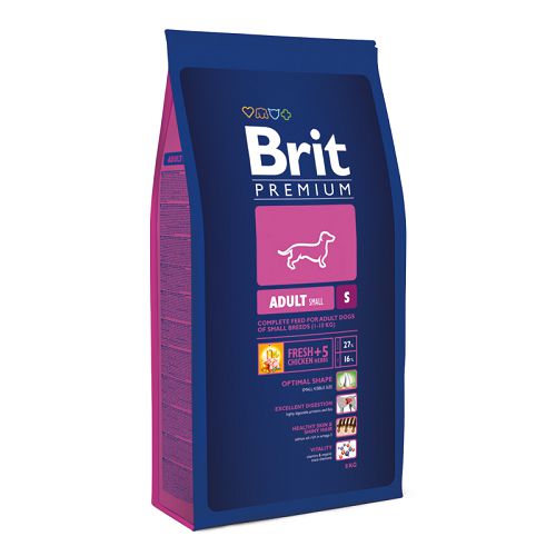 Корм Brit Premium Adult S для взрослых собак мелких пород