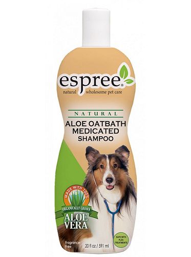 Шампунь Espree CLC Aloe Oatbath Medicated Shampoo для собак и кошек, с алоэ и протеинами овса, 355 мл