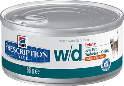 Диета Hill`s Prescription Diet m/d для кошек лечение сахарного диабета, запоров, колитов, 156 г