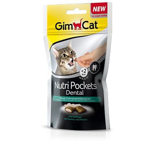 Подушечки Gimcat "NutriPockets Dental" для кошек, 60 г