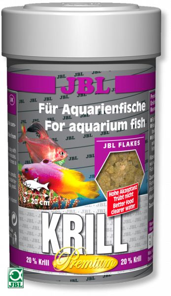 Корм премиум JBL Krill с крилем для пресноводных и морских рыб, хлопья 100 мл от интернет-магазина STELLEX AQUA