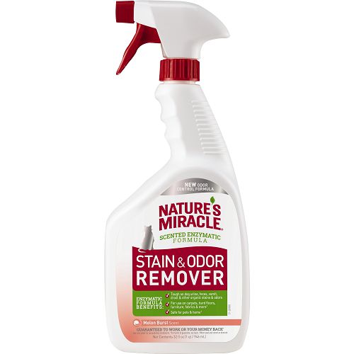 Спрей Natures Miracle Just for Cats Stain&Odor Remover Melon от запахов кошачьих меток и мочи, дыня, 946 мл