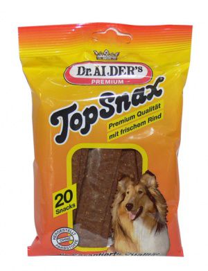Лакомство Dr. ALDER`S Top Snax с Говядиной лакомые кусочки из свежего мяса, 20 шт.