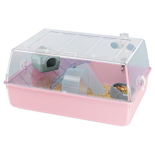 Клетка Ferplast MINI DUNA HAMSTER в комплекте с аксессуарами для хомяков, оргстекло, 55х39х27 см