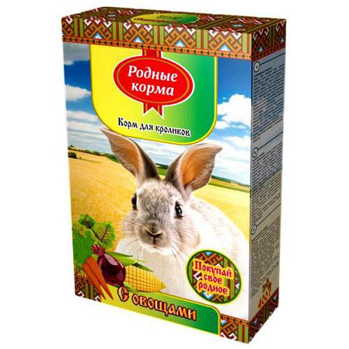 Корм РОДНЫЕ КОРМА Овощи для кроликов, 400 г