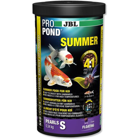 Корм JBL ProPond Summer S основной летний для мелких карпов кои, гранулы 0,34 кг (1 л)