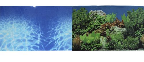 Фон PRIME двусторонний Синее море/Растительный пейзаж, 60х150 см