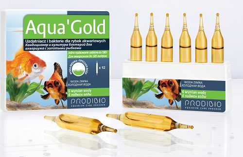 Aqua`Gold кондиционер и бактериальная культура  для золотых рыбок, 12 шт.