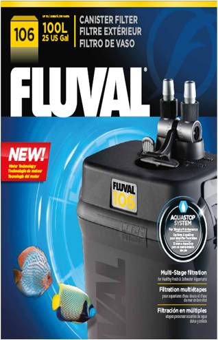 Fluval 106 внешний аквариумный фильтр, 480 л/ч