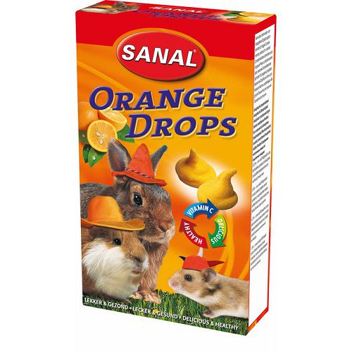 SK7150 SANAL Orange Drops Апельсновые Дропсы для грызунов, 45 г