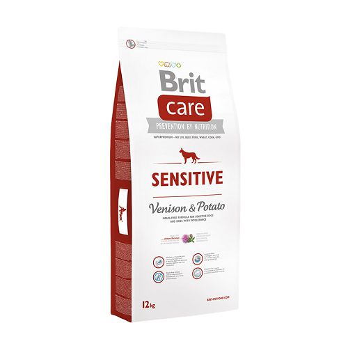 Корм Brit Care Dog Sensitive (Venison) для собак с чувствительным пищеварением, оленина с картофелем