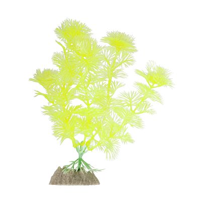 Растение пластиковое GLOFISH флуоресцентное желтое, 15,24 см