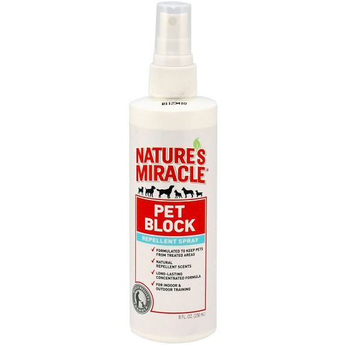 Отпугивающий спрей Natures Miracle Pet Block Repellent Spray для собак, 236 мл