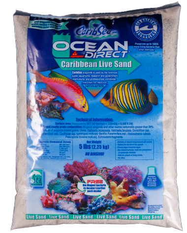 Carib Sea Ocean Direct Oolite песок живой оолитовый, 0,1-0,7 мм, 9,07 кг
