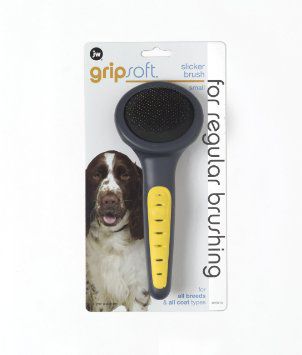 Щетка-пуходерка J.W. Grip Soft Slicker Brush Small для собак, жесткая, маленькая