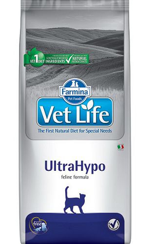 Диета FARMINA Vet Life Cat UltraHypo для кошек при пищевой аллергии, 400 г