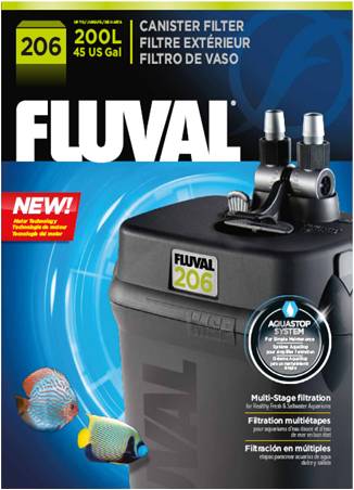 Fluval 206 внешний аквариумный фильтр, 680 л/ч