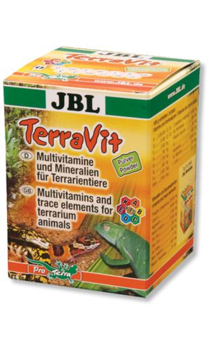 Препарат JBL TerraVit Pulver с мультивитаминами и микроэлементами для обитателей террариума, порошок 100 г