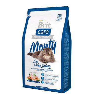 Корм Brit Care Cat Monty Indoor для кошек, живущих в квартире