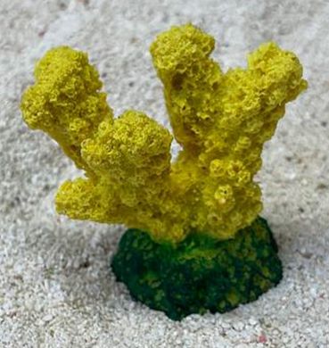 Цветной коралл желтый Коралл рога, 5,5*3,5*5 см