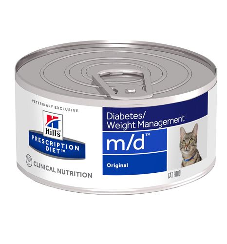 Диета Hill`s Prescription Diet m/d для кошек при сахарном диабете и ожирении, 156 г