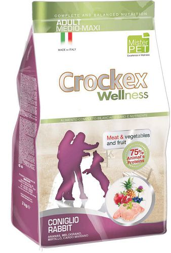 Корм PRIMORDIAL CROCKEX Wellness ADULT MEDIUM-MAXI для собак средних и крупных пород, кролик, рис
