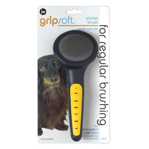 Щетка-пуходерка J.W. Grip Soft Slicker Brush Small-Soft Pin для собак, мягкая, маленькая