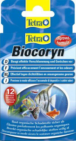 Tetra Biocoryn кондиционер для разложения загрязнений в пресноводных и морских аквариумах, 12 капс.