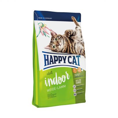 Корм HAPPY CAT Adult Indoor Пастбищный ягненок для чувствительных кошек, 1,4 кг