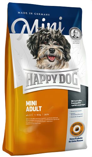 Корм HAPPY DOG Supreme Mini Adult для взрослых собак малых пород до 10 кг, 1 кг