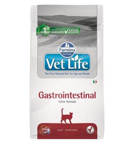 Диета FARMINA Vet Life Cat Gastrointestinal для кошек при заболеваниях ЖКТ, 400 г