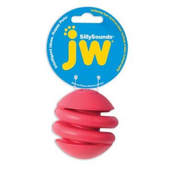Спиральный мяч с пищалкой J.W. SILLY SOUNDS SPRING BALL MEDIUM для собак, каучук, средний