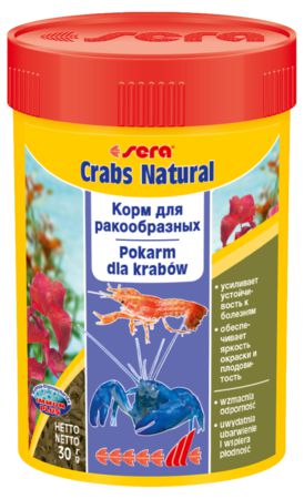 Основной корм Sera CRABS NATURAL для всех видов ракообразных, колечки 100 мл