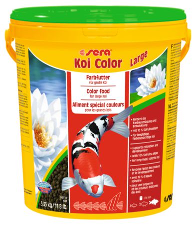 Корм Sera KOI COLOR Large для яркой окраски кои, крупные гранулы 5,8 л