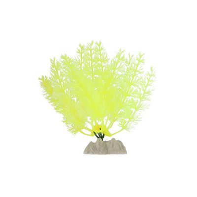 Растение пластиковое GLOFISH флуоресцентное желтое, 13 см