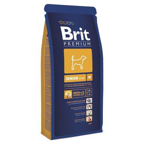 Корм Brit Premium Senior M для пожилых собак средних пород