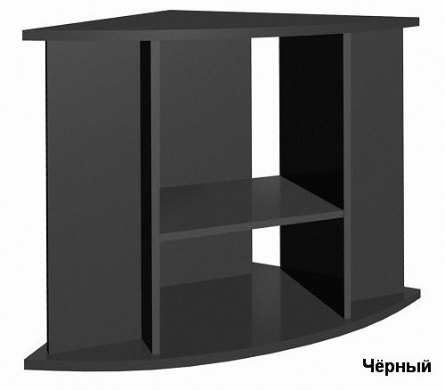 Подставка без дверок Biodesign ДИАРАМА 200 черная шагрень, влагостойкая плита ЛДСП 16/22 мм, 71х71х74 см