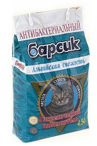 Наполнитель Барсик Альпийская Свежесть для кошачьего туалета, 4,54 л