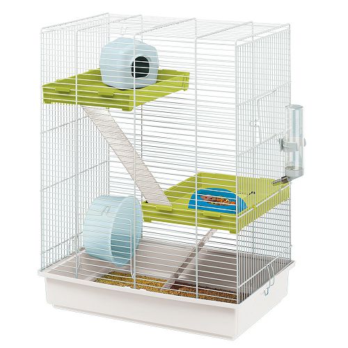 Клетка Ferplast HAMSTER TRIS трехэтажная для хомяков, белая, 46x29x58 см